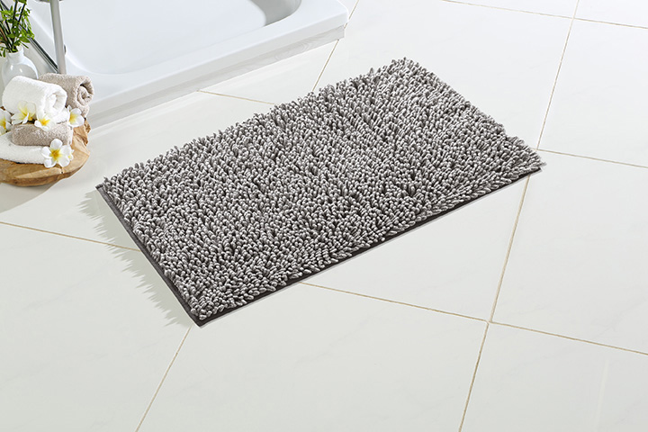hochfloor-badteppich-grau-60x100cm Gold-Line Bath Hochflor Melange