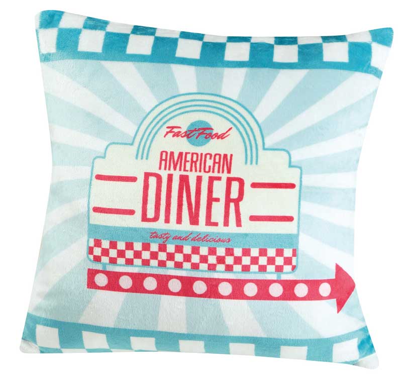 zierkissen-50x50cm-50er-jahre-mint-diner American Diner Zierkissen mint weiß 50x50cm von KBT Bettwaren
