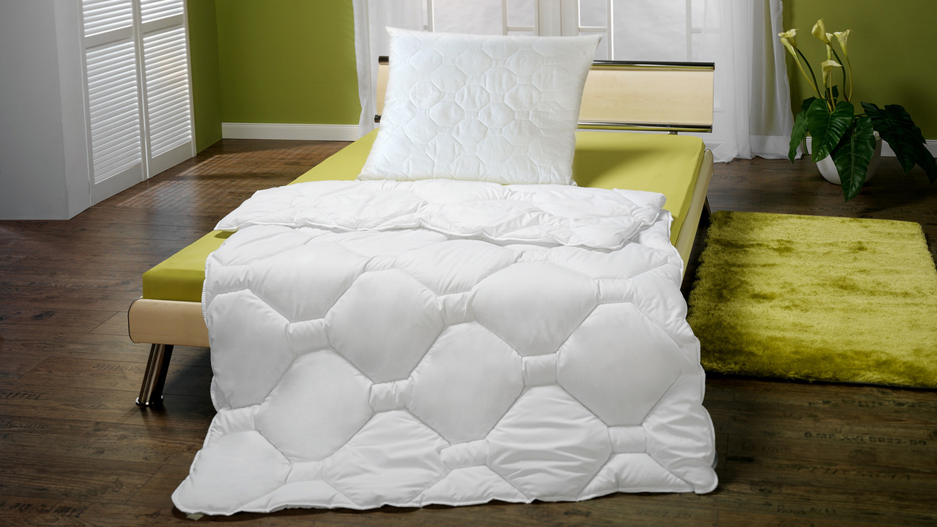 ladydream-bettenset-weiss-stimmungsbild LadyDream Kopfkissen 80x80cm waschbar bis 95 Grad