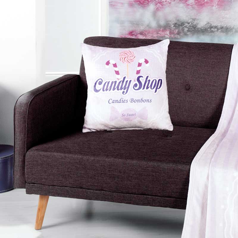Candy Shop Zierkissen lila 50x50cm von KBT Bettwaren Ambiente 
