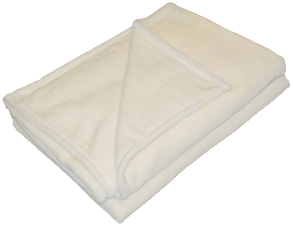 Flanell offwhite Wohndecken von KBT Bettwaren