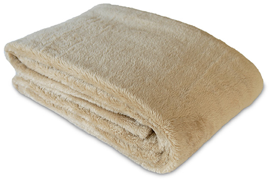 wohndecke-isonoe-taupe-150x200cm-freigestellt Taupefarbene Langfell Wohndecke von KBT Bettwaren in 150x200cm