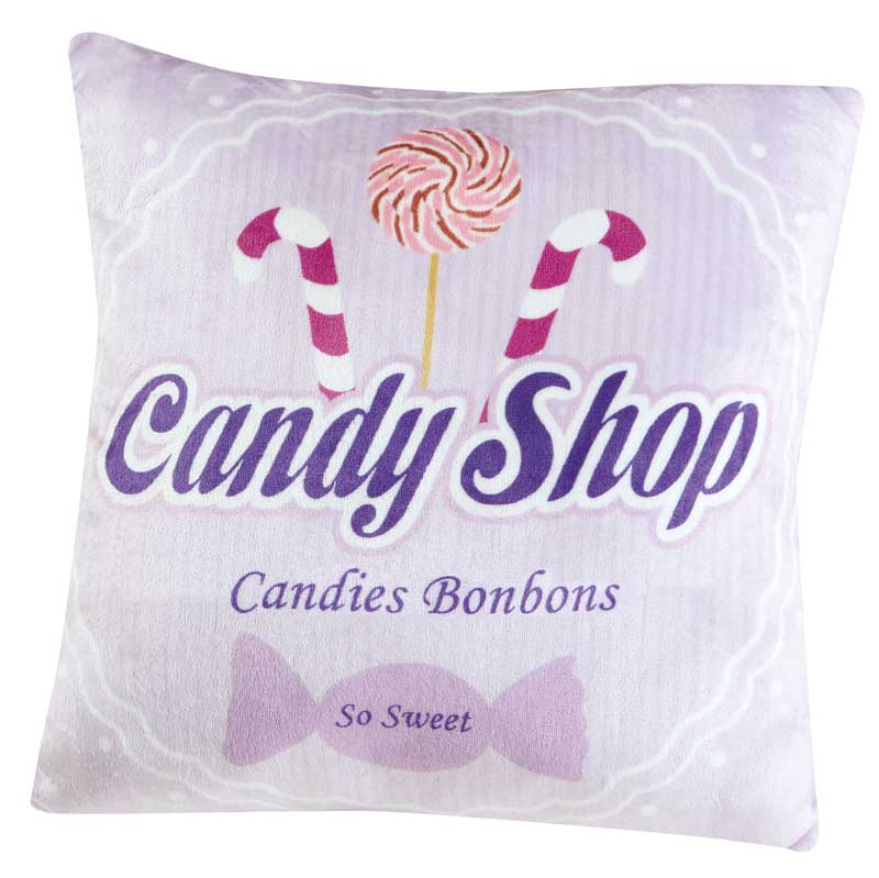 Gold-Line Home Zierkissen 50x50cm Candy Shop lila 50´s Style