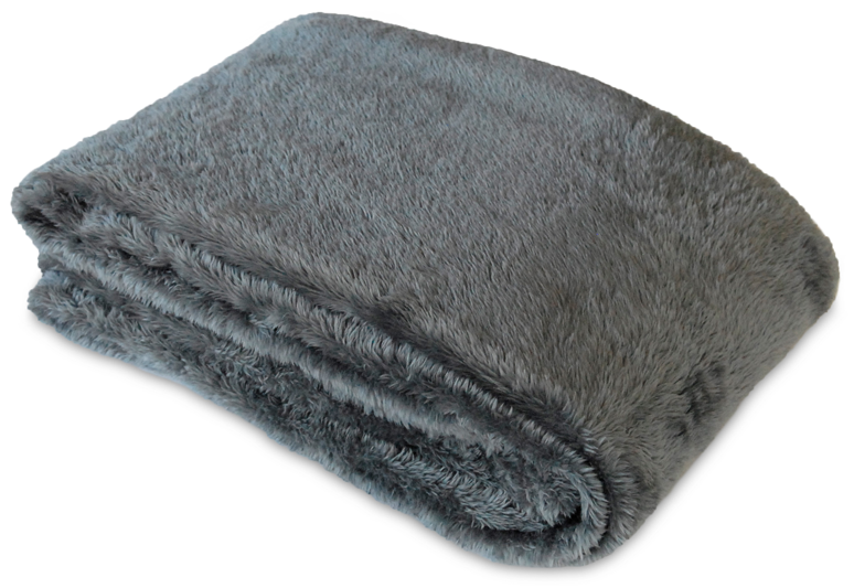 Graue Langfell Wohndecke Isonoe 150x200cm von KBT