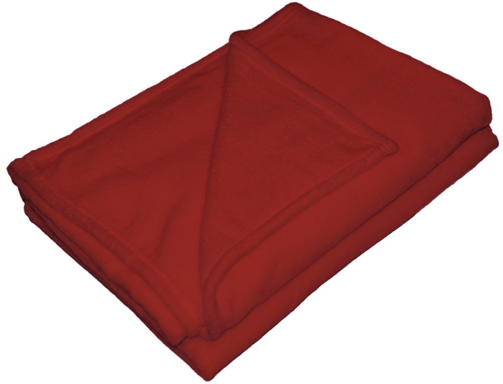 Chilirote Flanell Wohndecke von KBT 150x200cm