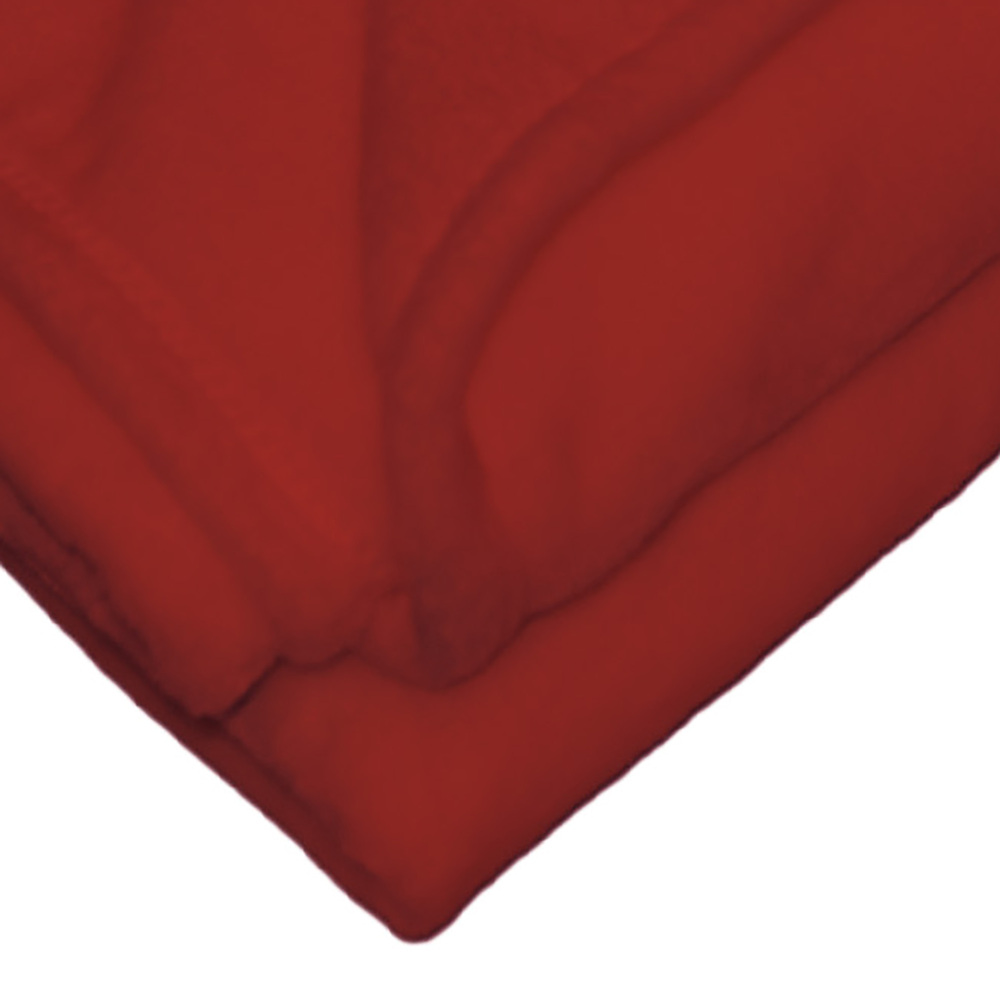 Chilirote Flanell Wohndecke von KBT 150x200cm Detail