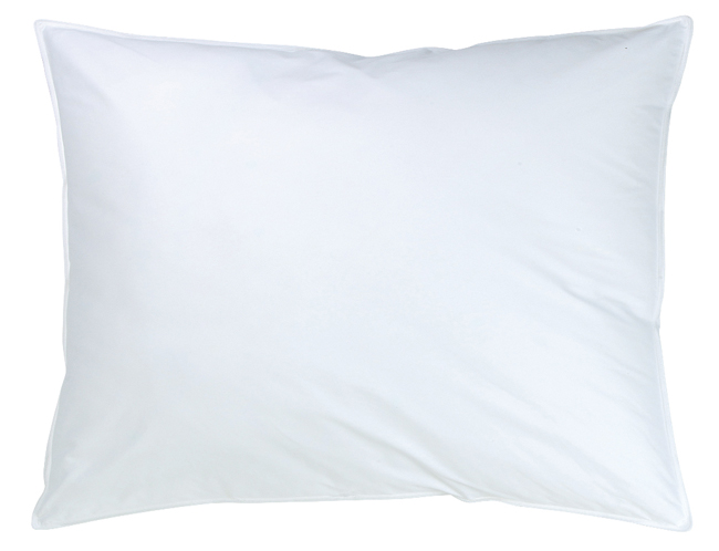 sofakissen-campingkissen-30x50cm Weißes quadratisches Kissen in 30x50cm aus der Classic Serie von KBT Bettwaren vor weißem Hintergrund