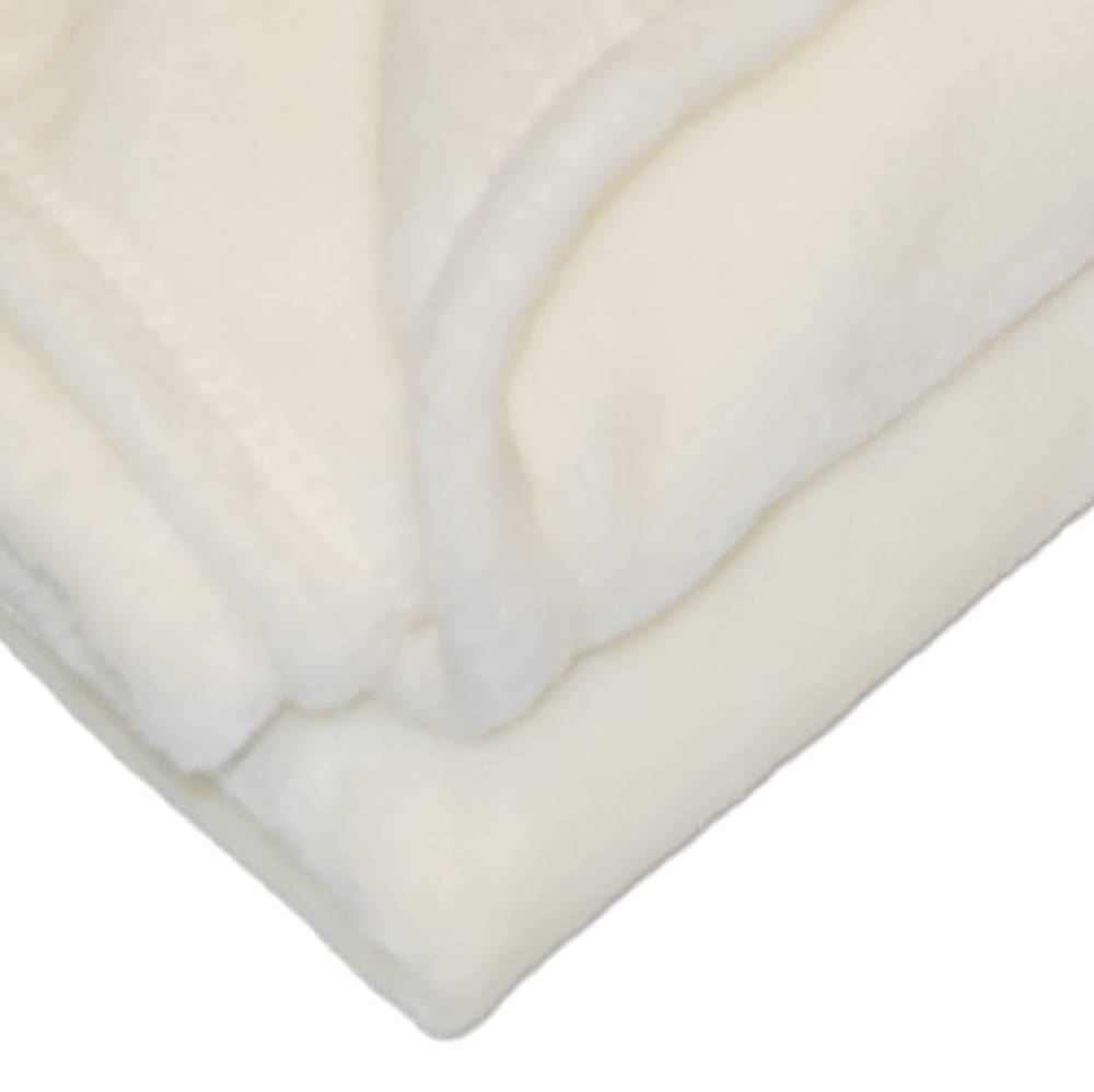Flanell offwhite Wohndecken von KBT Bettwaren Detail