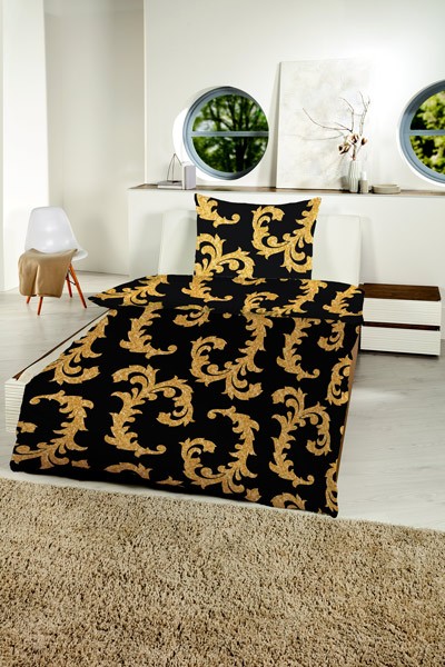 Gold-Line Bed - Bettwäsche Set - Goldene Ranken